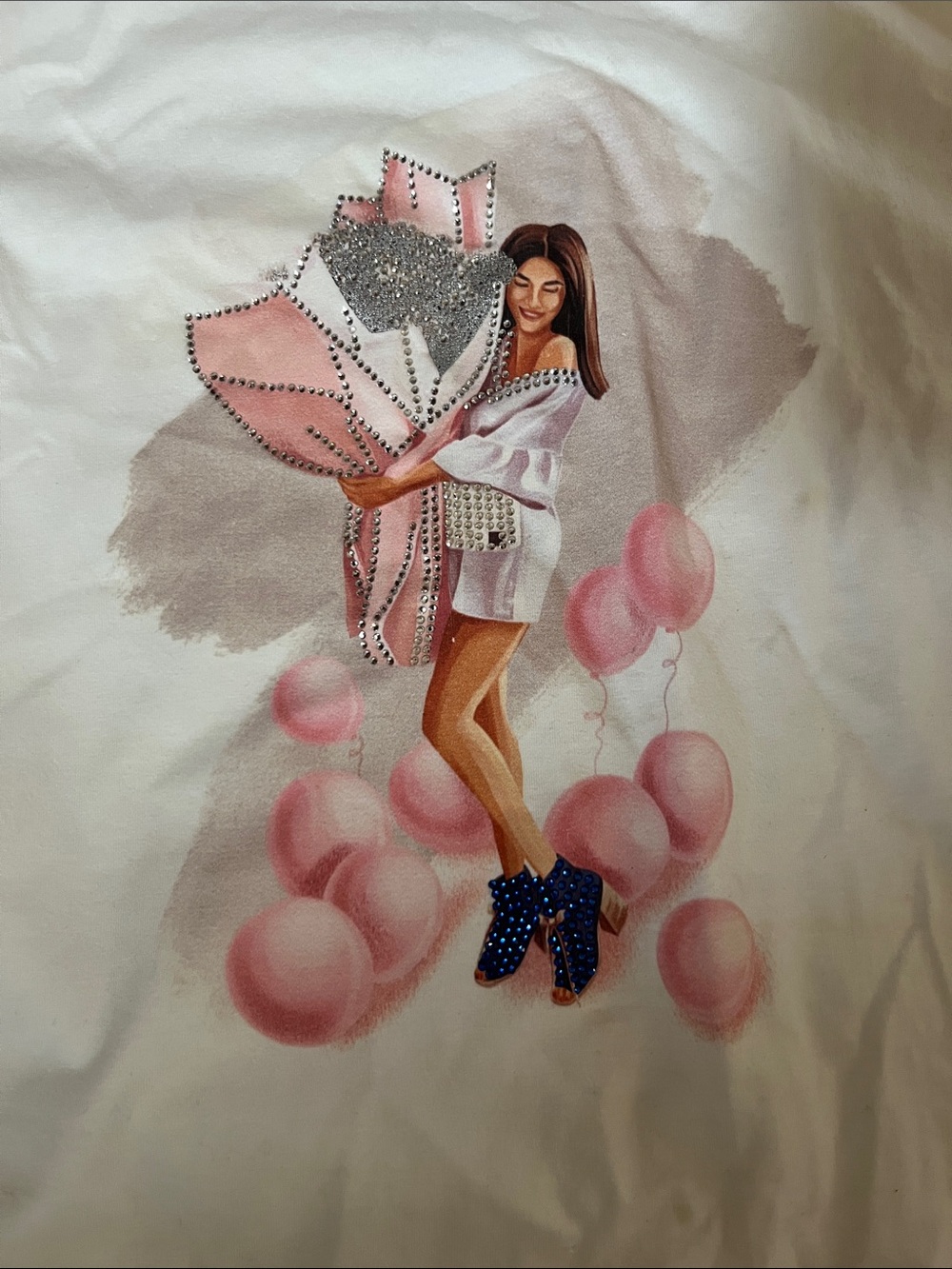 Pink Balloon Bouquet Party Graphic Tee - Unbranded